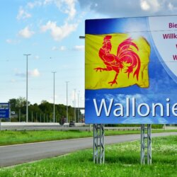 Panneau Bienvenue en Wallonie