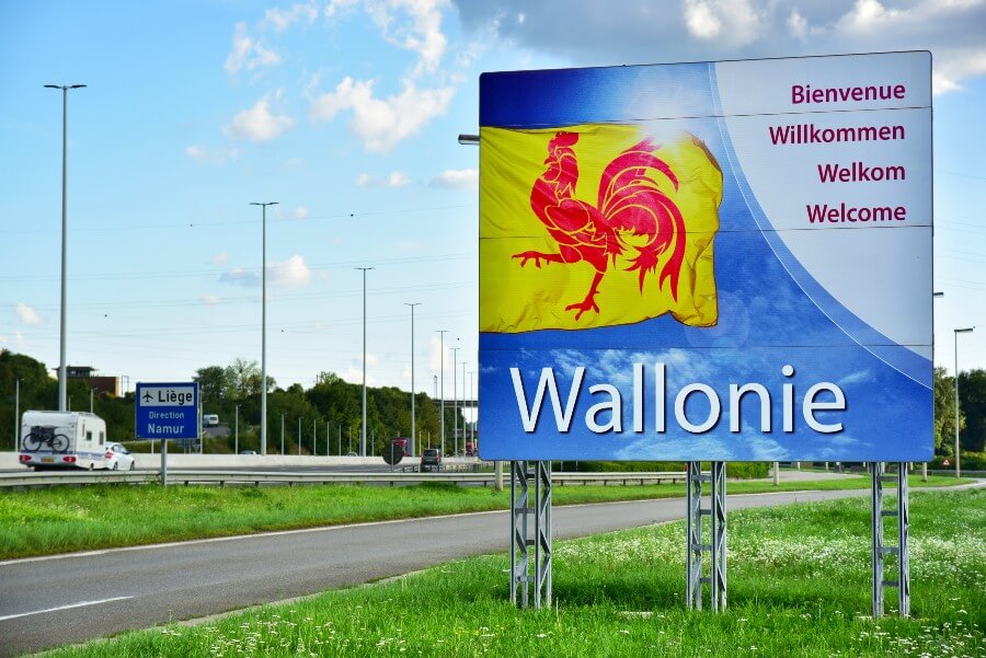 Panneau Bienvenue en Wallonie